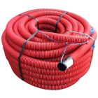 Kabelbeschermingsbuis - mantelbuis met trekkoord - rood - diverse maten en lengte