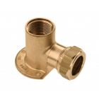 Bonfix 82570 Messing knel muurplaatkoppeling 1/2" x 15 mm - binnendraad x knel