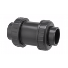 VDL PVC terugslagklep - 2x lijm - 16 bar - grijs