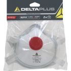 Delta Plus M2FP3V Halfgelaatsmaskers - mondkapjes FFP3 met uitademventiel - 2 stuks