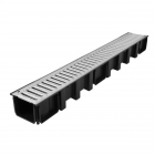 Nicoll Connecto 100 Afvoergoot met staal gegalvaniseerd sleufrooster - 100 cm - klasse A - 121381