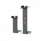 FLEXVENT-HV® Vloerventilatiekoker met zwart muurrooster - kunststof