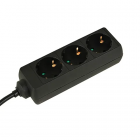 VB Tafelcontactdoos - 3-voudig - 1,5 meter 3x1,0 mm² - zwart - 41251