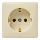 Kaiser Wandcontactdoos met randaarde - opbouw - 1-voudig - crème