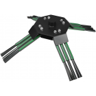 ACG Heavy Duty Onkruid-veegborstel set (12 stuks) met bevestigingskop voor 750-COMFORT-CLEAN