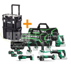 Hikoki KC18H8A-MVA4 Accu combiset - 8x 18V machine, 4x Multivolt accu - In tas