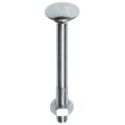 Steelies Ultimate Slotbout met moer M10 - DIN 603/555 - staal 4.8 verzinkt