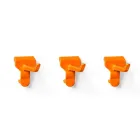Toolflex One gereedschapshaken - oranje - kunststof - 3 stuks