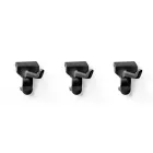 Toolflex One gereedschapshaken - zwart - kunststof - 3 stuks