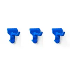 Toolflex One gereedschapshaken - blauw - kunststof - 3 stuks
