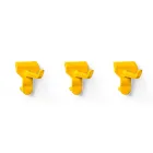 Toolflex One gereedschapshaken - geel - kunststof - 3 stuks