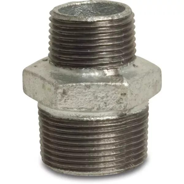 Profec 245 Verloopnippel - 1/2" x 1/4" buitendraad - gietijzer gegalvaniseerd - 25 bar