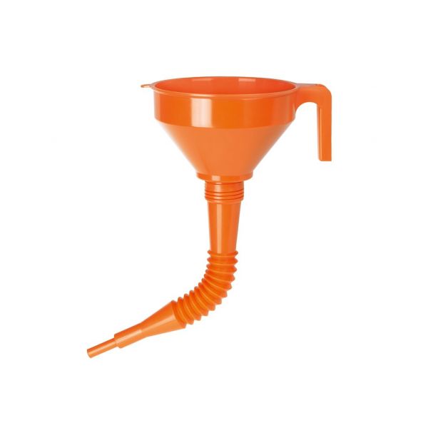 Pressol HDPE katalysator trechter met schenktuit zeef Ø160mm - 1,2 liter - oranje - 02 674