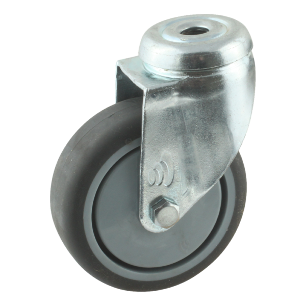 Novio serie 68-60 Zwenkwiel met boutgat bevestiging - Ø75 mm - kogellager - rubber/TPE - 468.756.600.000