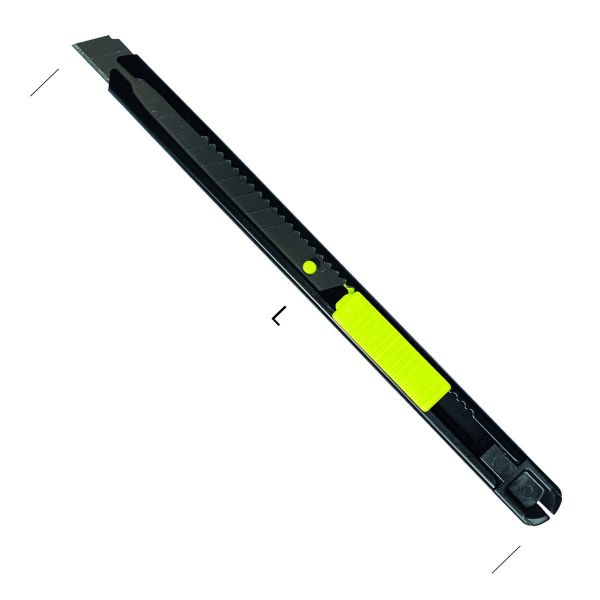 Metrica Black Afbreekmes met metalen body met clip - 9 mm - SK2 - 09066
