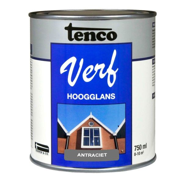 TencoVerf Dekkend hoogglans - antraciet RAL 7016 - 750 ml - 11270302