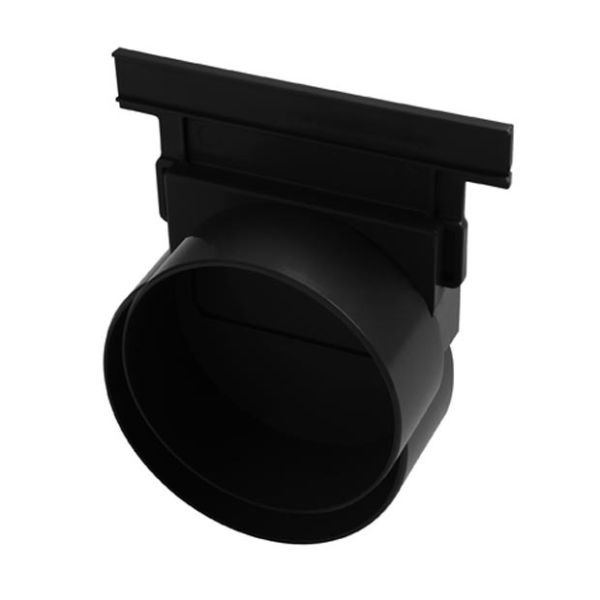 Nicoll Connecto 100 Afvoergoot eindstuk/ uitlaatstuk naar Ø110 mm - PVC - zwart - 121388