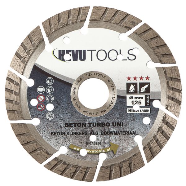 Hevu Tools BETON TURBO UNI Diamantzaagblad - 10 mm segment