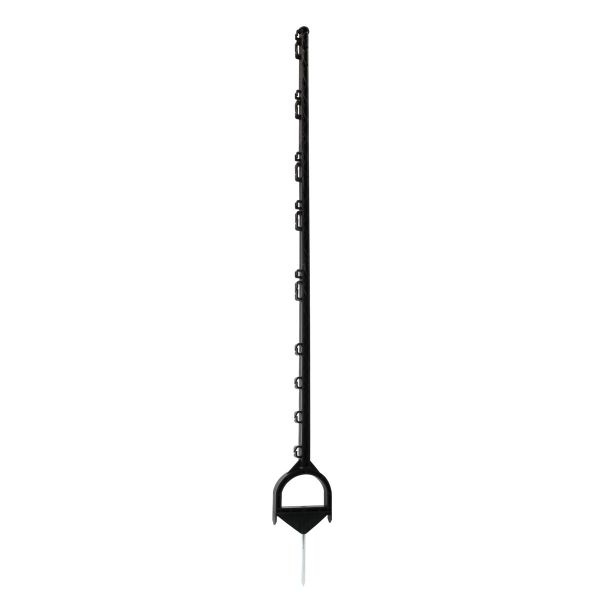 Koltec Afrastering stijgbeugelpaal - 160 cm - kunststof - zwart - 162-80333