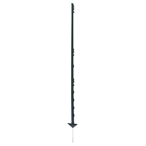Koltec Afrastering paal - 154 cm - kunststof zwart - 10 stuks - 162-80338-10