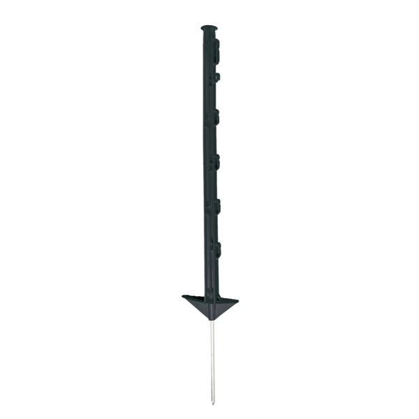 Koltec Afrastering paal - 75 cm - kunststof zwart - 10 stuks - 162-80341-10