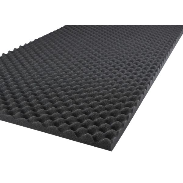 Mac Lean Geluidsisolatie noppenschuimplaat - 25 mm - 2x 100x50 cm (1 m²) - zwart - 1700100