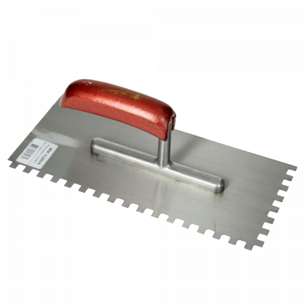 Schwan 224037 Plakspaan 2-zijdig getand 12 mm - 280x130 mm - gehard staal - houten handvat