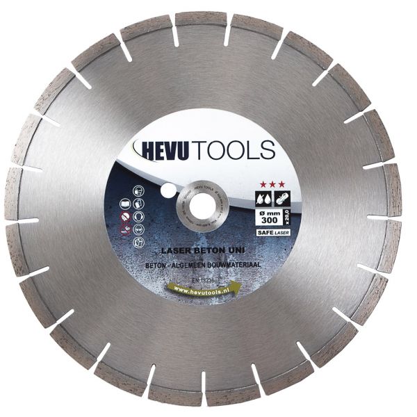 Hevu Tools LASER BETON UNI Diamantzaagblad - 10 mm segment