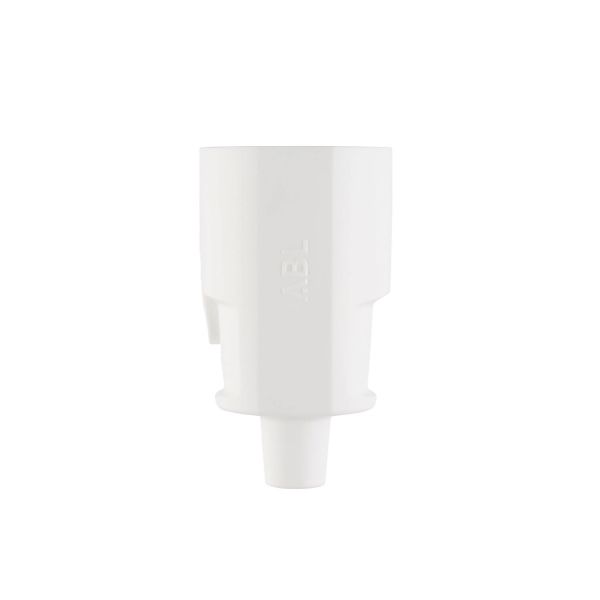 ABL PVC rechte contrastekker + randaarde - wit