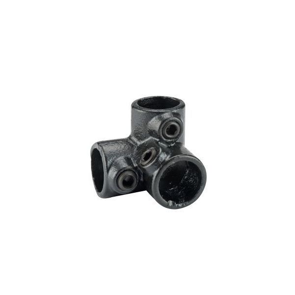 Mac Lean Koppelstuk hoek (3 buizen) Ø42 mm - staal gegalvaniseerd zwart - 3400503