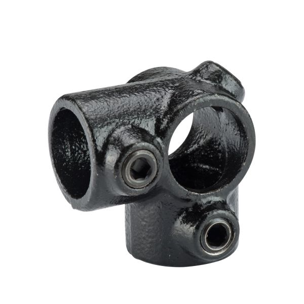 Mac Lean Koppelstuk hoek / kruis Ø42 mm - staal gegalvaniseerd zwart - 3400504