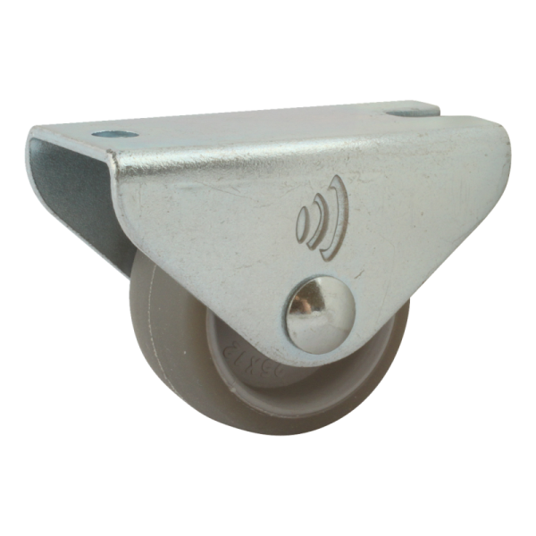 Novio serie 68-52 Bokwiel met plaatbevestiging - Ø25 mm - glijlager - rubber/TPE- 568.251.526.000