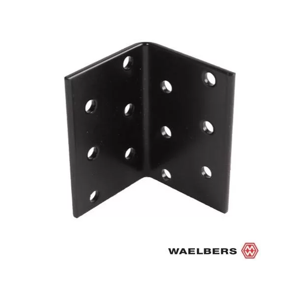 Waelbers Verbindingshoek 80x80x80 mm - staal - zwart - 448477.11