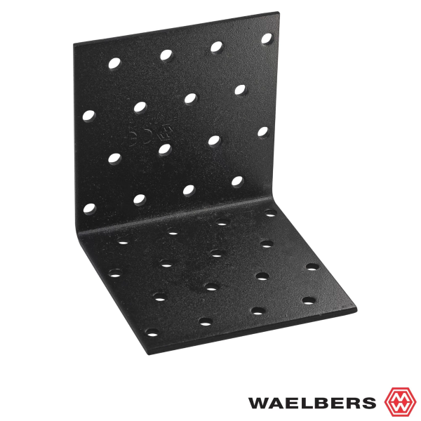 Waelbers Verbindingshoek 80x80x80 mm - staal - zwart TXT - 448478.11
