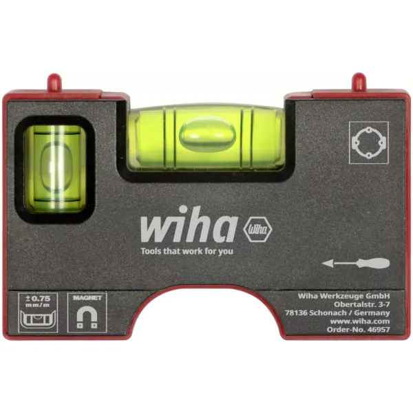 Wiha SB 246-92 Pocket mini waterpas met magneet - 8 cm - 46957