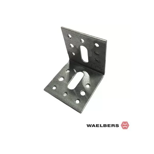 Waelbers Hoekanker met ril - 60x60x57x2 mm - staal verzinkt - 481324.13