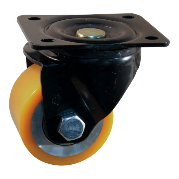Novio serie 29-26 Zwenkwiel met plaatbevestiging - Ø75 mm - kogellager - PU/TPU - 229.076.266.000