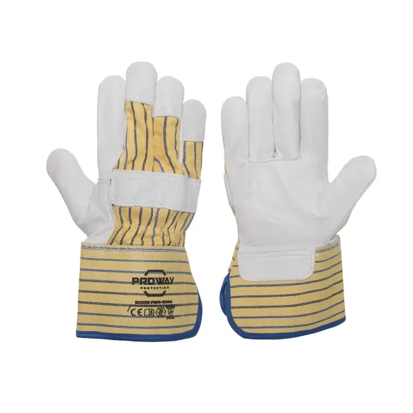 Proway PWH-1014W Boxer werkhandschoen - rundleer - maat 10