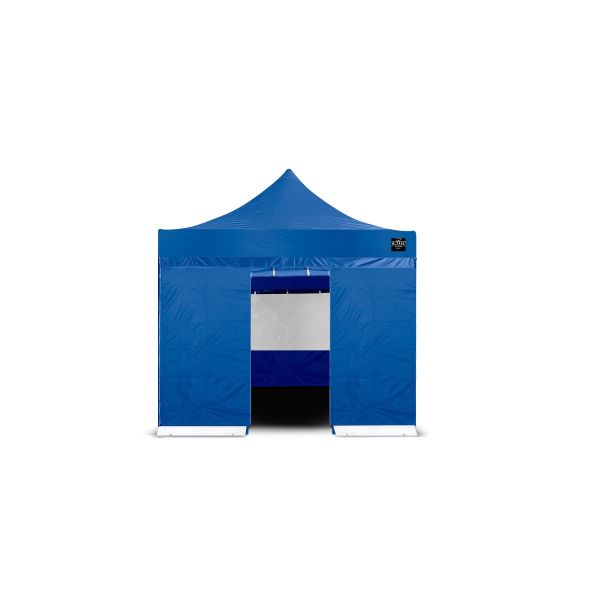 Grizzly GO-WORK Doorwerktent zijwand met ingang - 3 meter - blauw - GOWZ3IB