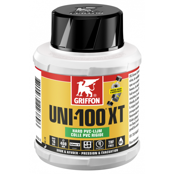 Griffon UNI-100® XT hard PVC lijm met borstel - bus á 250 ml