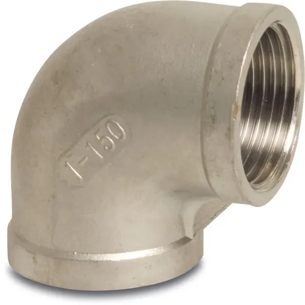 Profec Knie 90&deg; nr.90 - RVS - 16 bar - 2x binnendraad