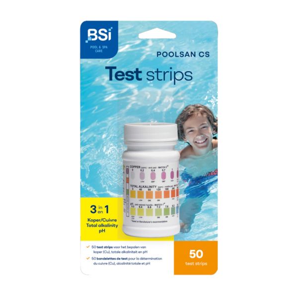BSI PoolSan CS 3-in-1 Test strips - 50 stuks - 64451