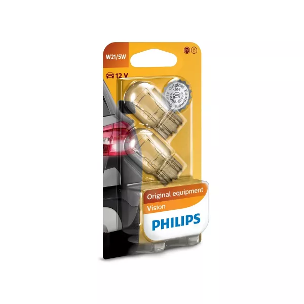 Philips Autolamp 12066B2 12V W21/5W