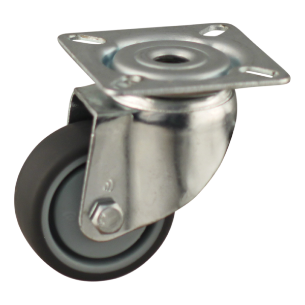 Novio serie 68-60 Zwenkwiel met plaatbevestiging - Ø50 mm - kogellager - rubber/TPE - 468.506.606.000