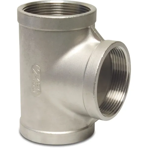 Profec T-stuk 90&deg; nr.130 - RVS - 16 bar - 3x binnendraad