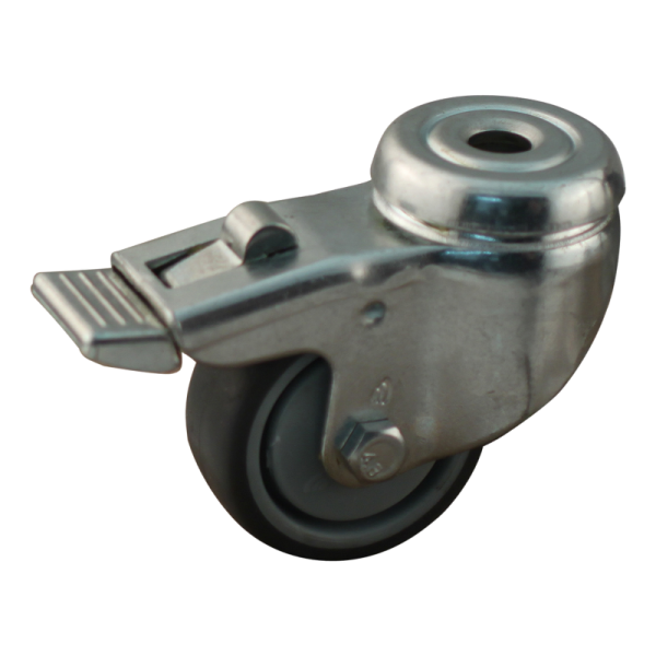 Novio serie 68-60 Zwenkwiel geremd met boutgat bevestiging - Ø50 mm - kogellager - rubber/TPE - 468.506.600.300
