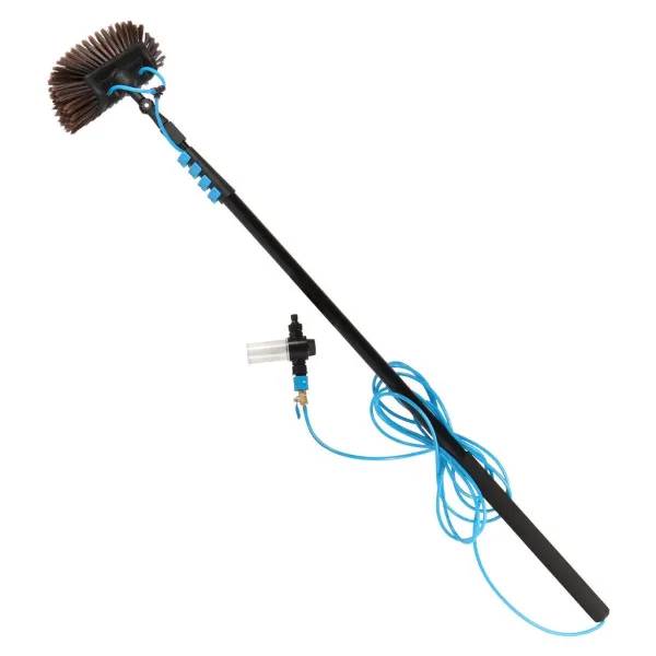 Talen Tools Telescopische wasborstel met zeepdispenser en raamwisser - 650 cm 