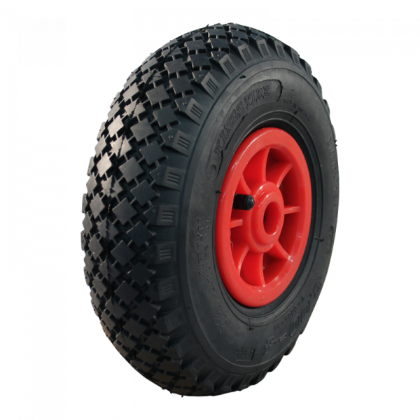 NaRubb Steekwagenwiel luchtband - 3.00-4 - 2.10-4 - rollager - asgat Ø20 mm - NL75 mm - kunststof velg