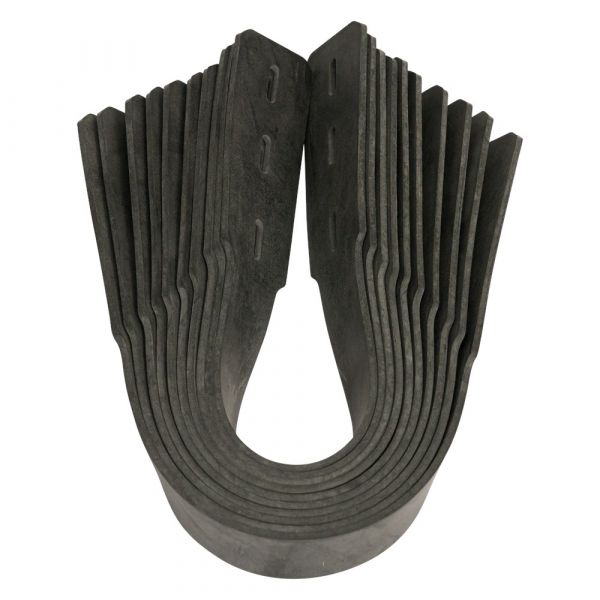 Gripline Kniebeschermer rubber riem - 320 mm - zwart - set á 10 stuks