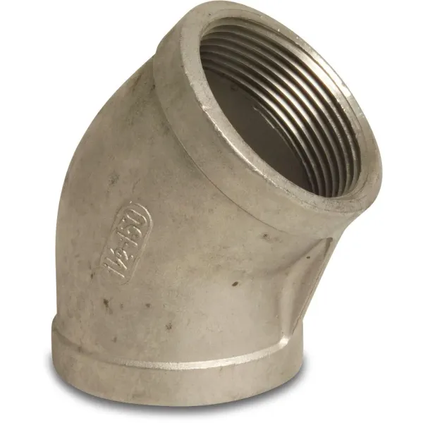 Profec Knie 45&deg; nr.120 - RVS - 16 bar - 2x binnendraad